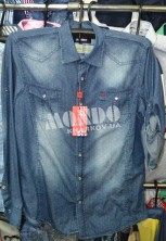 Мужская джинсовая рубашка с декором Mondo
