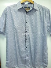 Мужская рубашка с узором "ромб" на квадратных кнопках  SMC