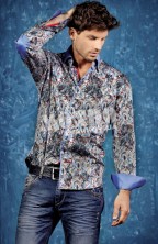 Мужская рубашка с ярким узором пейсли Mondo