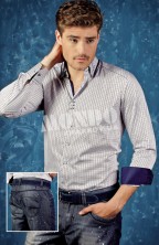 Мужская рубашка с точечным принтом Mondo