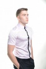 Мужская рубашка с модными вставками