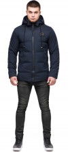 Удобная мужская куртка синего цвета зимняя модель 25440 (ОСТАЛСЯ ТОЛЬКО 48(M))