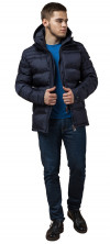 Зимняя куртка темно-синяя для мужчин модель 26055 (ОСТАЛСЯ ТОЛЬКО 52(XL))