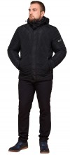 Осенняя мужская куртка чёрного цвета модель 19121 (ОСТАЛСЯ ТОЛЬКО 46(S))