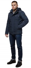 Стильная куртка для осени мужская светло-синяя модель 1698 (ОСТАЛСЯ ТОЛЬКО 46(S))