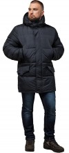 Мужская графитовая зимняя куртка большого размера модель 3284 58 (4XL)