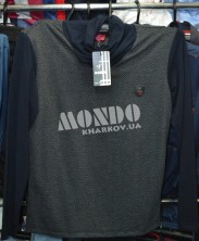 Свитер  темно-синего цвета с узорным дизайном Mondo