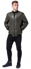 Осенне-весенняя куртка на мужчину цвет хаки модель 4055 (ОСТАЛСЯ ТОЛЬКО 50(L))