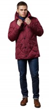 Стёганая мужская куртка зимняя красная модель 12481