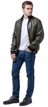 Мужская куртка осенне-весенняя универсального цвета хаки модель 2970