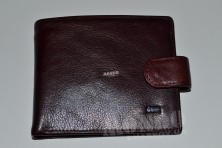 Мужской кошелек-портмоне темно-коричневого цвета Petek 