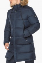 Тёмно-синяя мужская практичная куртка для зимы модель 49318 (ОСТАЛСЯ ТОЛЬКО 56(3XL))