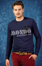 Джемпер темно-синего цвета с карманом Mondo