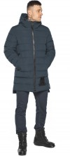 Мужская брендовая графитово-синяя зимняя куртка модель 49022 (ОСТАЛСЯ ТОЛЬКО 56(3XL))