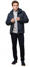 Модная осенняя куртка на мужчину светло-синяя модель 24534 48 (M)
