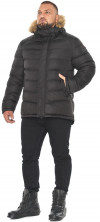Короткая чёрная куртка мужская модель 49868