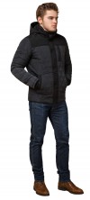 Куртка трендовая на зиму мужская графитовая модель 30538 (ОСТАЛСЯ ТОЛЬКО 46(S))