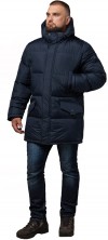 Зимняя мужская куртка большого размера цвет темно-синий модель 3284
