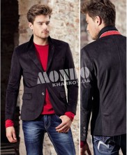 Мужской вельветовый пиджак темно-серого цвета Mondo