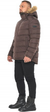 Куртка прямого кроя мужская цвет шоколад модель 49868 52 (XL)