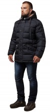 Утеплённая курточка зимняя мужская графитовая модель 26402 (ОСТАЛСЯ ТОЛЬКО 46(S))