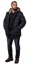 Сине-чёрная мужская зимняя куртка модель 26402 (ОСТАЛСЯ ТОЛЬКО 46(S))