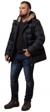 Практичная мужская куртка зимняя чёрная модель 26402 (ОСТАЛСЯ ТОЛЬКО 46(S))