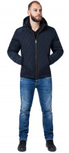 Куртка мужская осенне-весенняя на молнии синяя модель 2686 (ОСТАЛСЯ ТОЛЬКО 46(S))