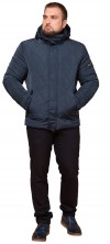 Модная осенняя куртка для мужчины светло-синяя модель 19121 (ОСТАЛСЯ ТОЛЬКО 46(S))
