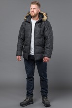 Куртка дизайнерская зимняя мужская цвет черный модель 53759 (ОСТАЛСЯ ТОЛЬКО 48(M))